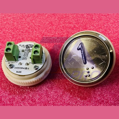 Модуль кнопочный A4N33841$14 красная подсветка Брайль "1" BBP-R331-CMPLT-S-R-01(EA2406S-S-R-01) ЩЛЗ