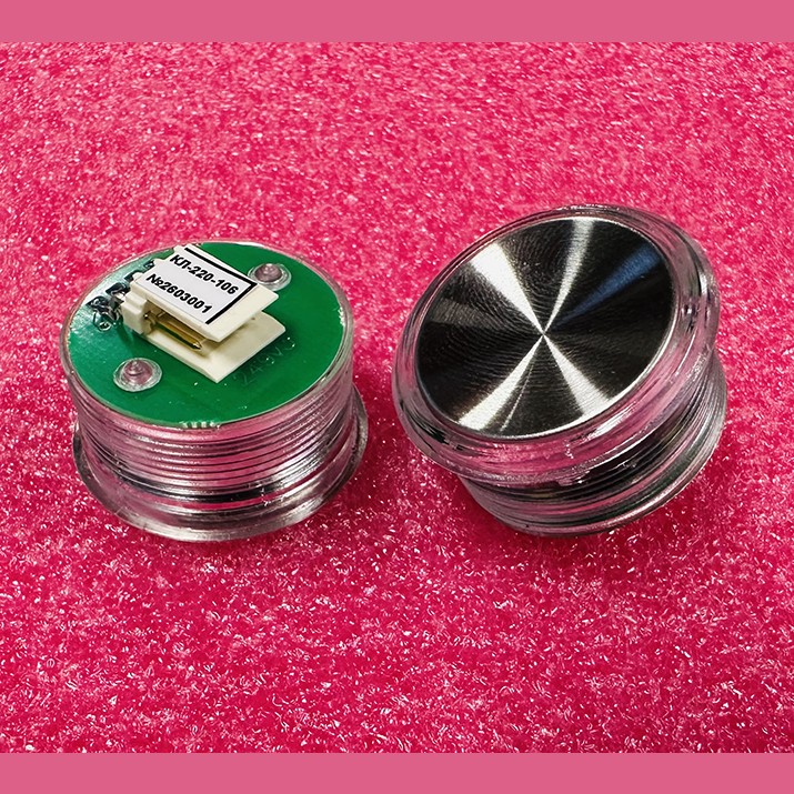 Кнопка КЛ-220-106 (MCS220; RL круговая белая индикация; шлифов., разъем АМР) Otis