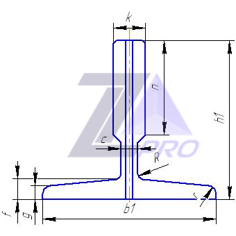 Лифтовая направляющая 2/3A-2 b1=70мм h1=65мм k=14мм