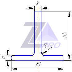 Лифтовая направляющая RO T50/A b1=50мм h1=50мм k=5мм